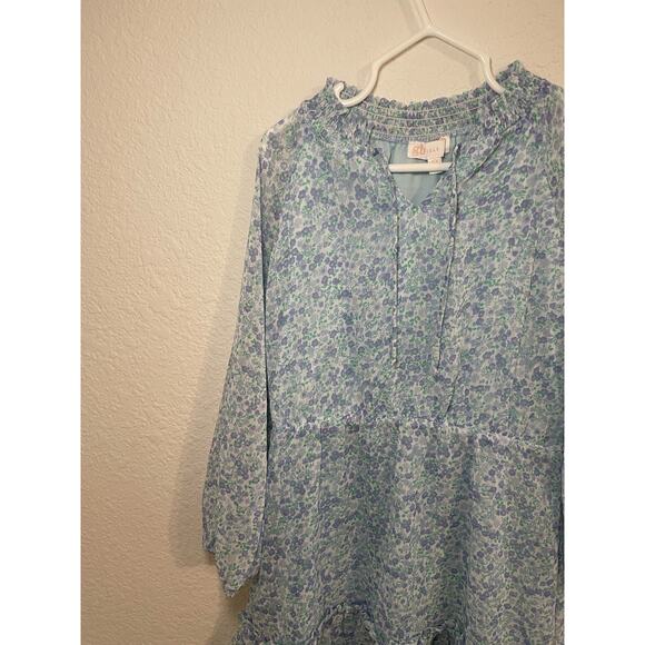 GB Girls Long Sleeve Floral Dress Girls size 6x - Picture 3 of 4